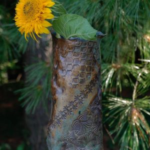 Tall Organic Patterned Vase