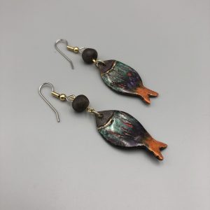 Colorful Ceramic Fish Earrings